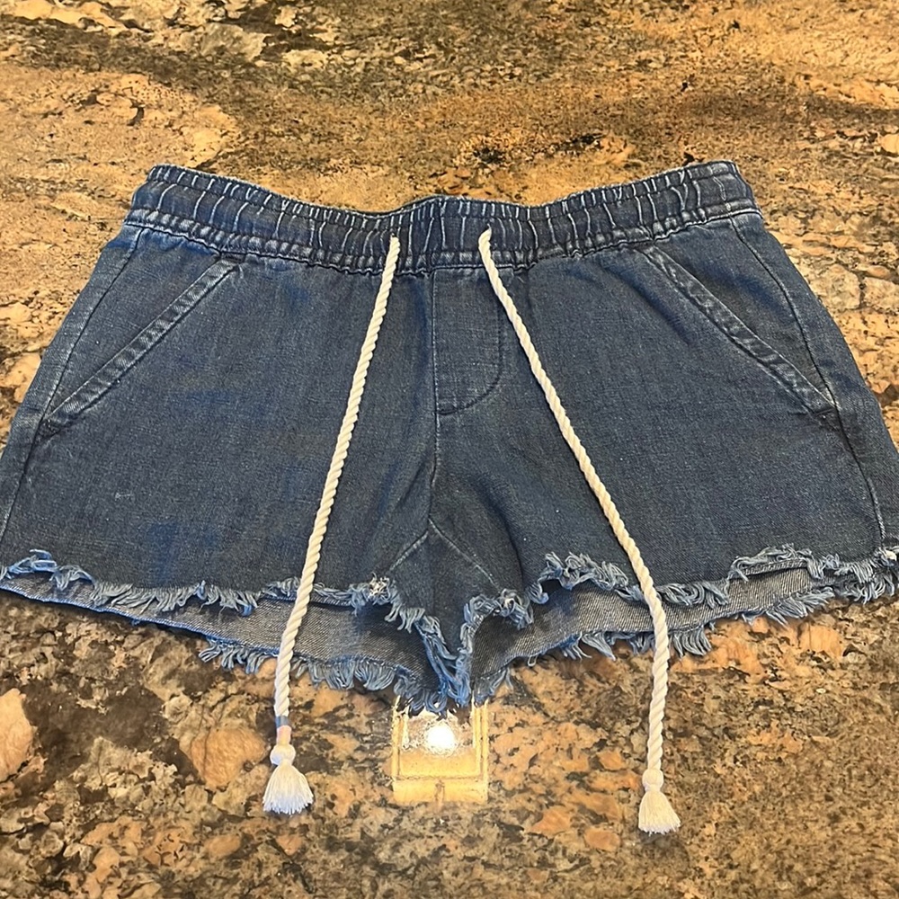 LOFT Denim Shorts With Ties